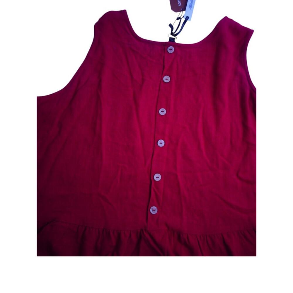 Coco + Carmen Hot Pick Magenta Ruffle Hem Sleeveless Top XXL NWT - Picture 8 of 11